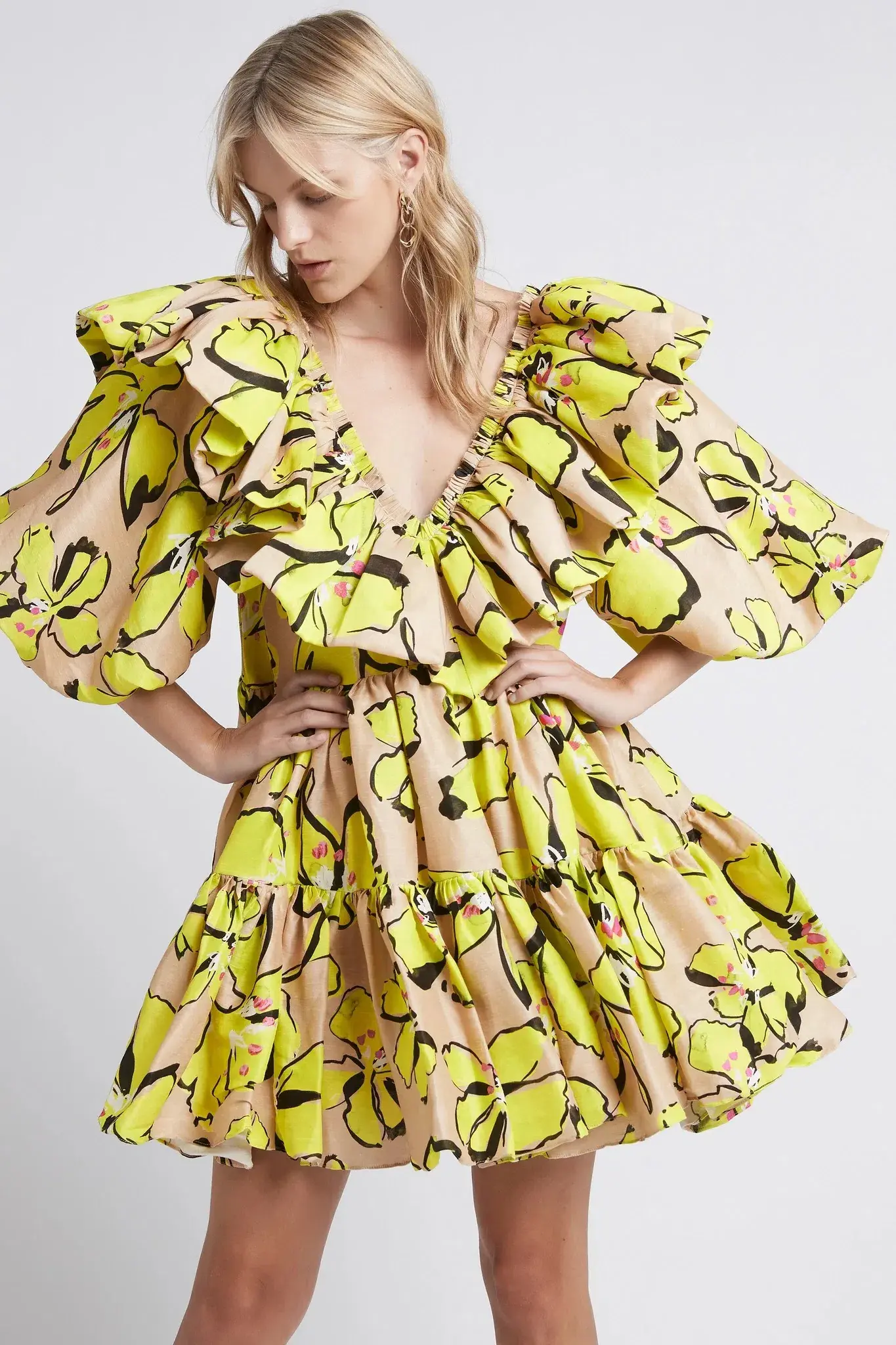 Aje Pelicano Citris Bloom Mini Dress Print Size 8 - Image 4