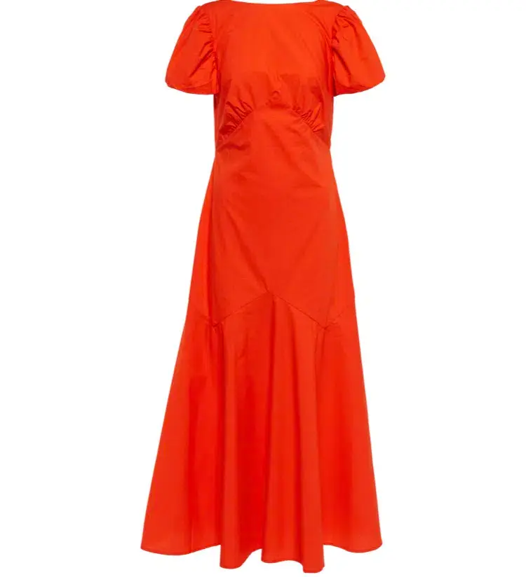 Sir the Label Anja Panelled Midi Dress Mandarin Red Size 8  - Image 4
