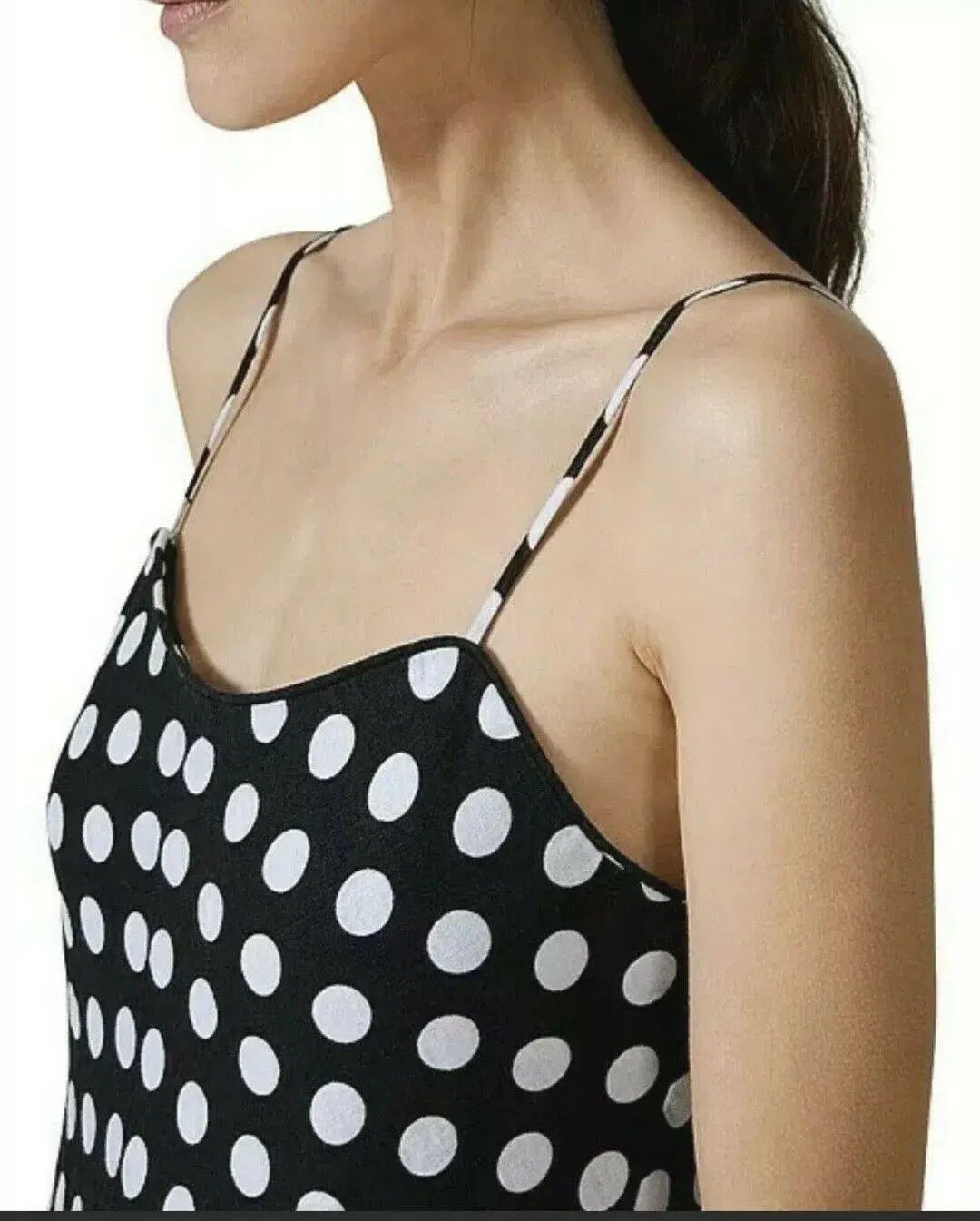 Country Road Polka Dot Linen Slip Dress Print Size 8 - Image 2