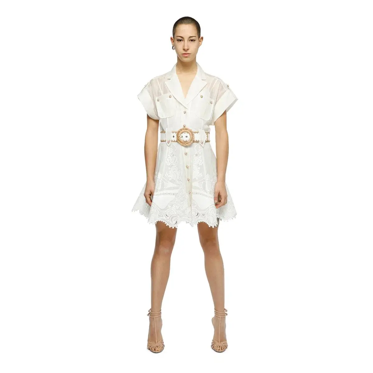 Zimmermann Postcard Embroidered Mini Dress White Size 0 / AU 8 - Image 1