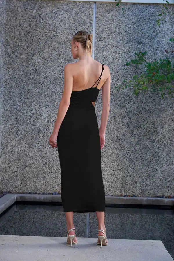 MISHA Bernette Midi Dress Black Size 6/XS - Image 2