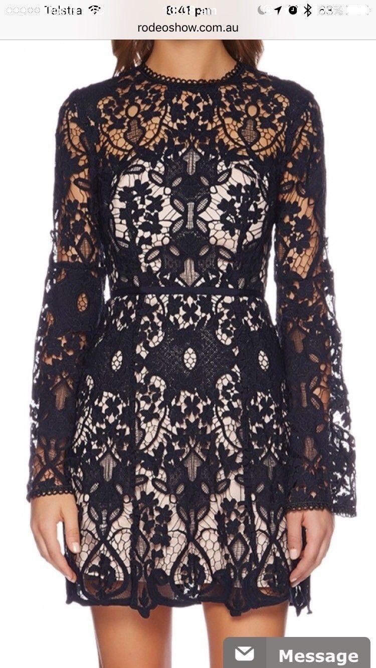 Rodeo Show Navy Trinity Lace Dress - Image 1