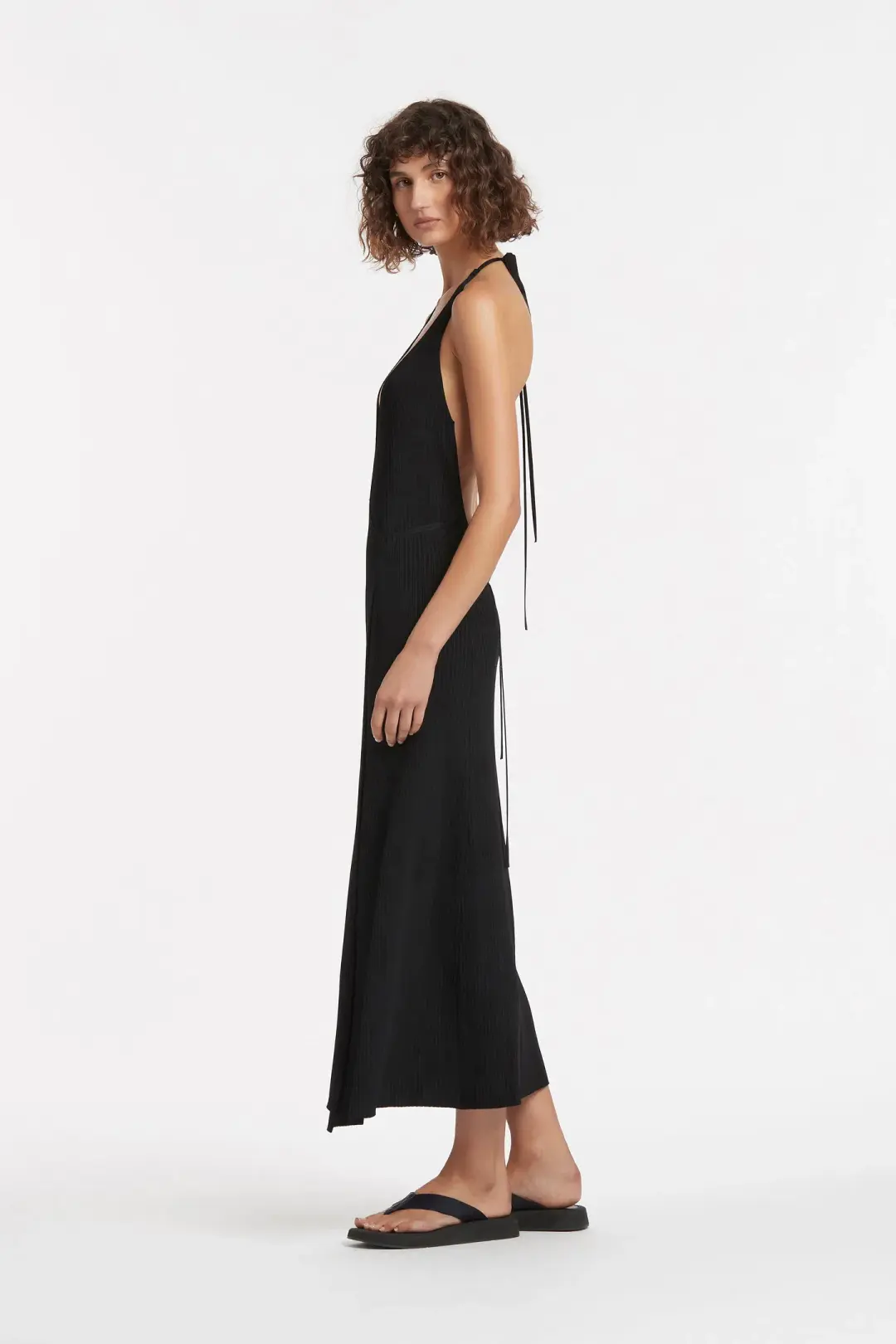 Sir The Label Kelvin Wrap Midi Dress Black Size 1 for rent on The Volte - main image