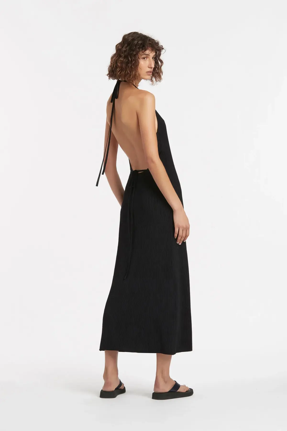 Sir The Label Kelvin Wrap Midi Dress Black Size 1 - Image 3