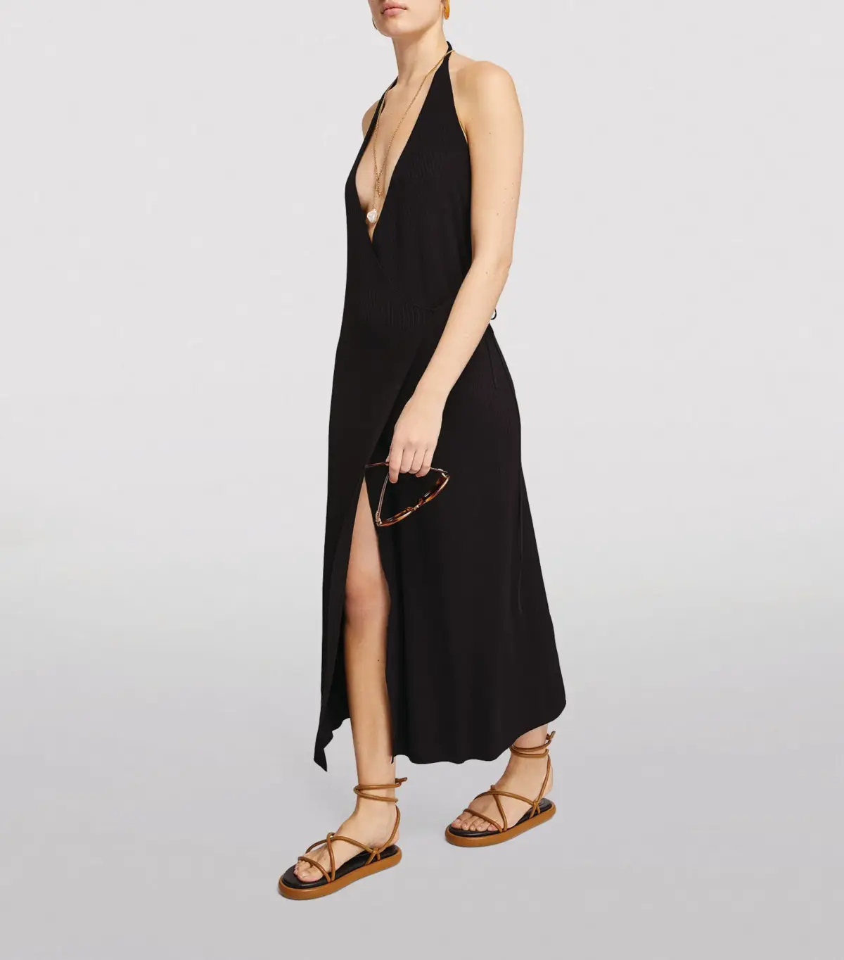 Sir The Label Kelvin Wrap Midi Dress Black Size 1 - Image 5