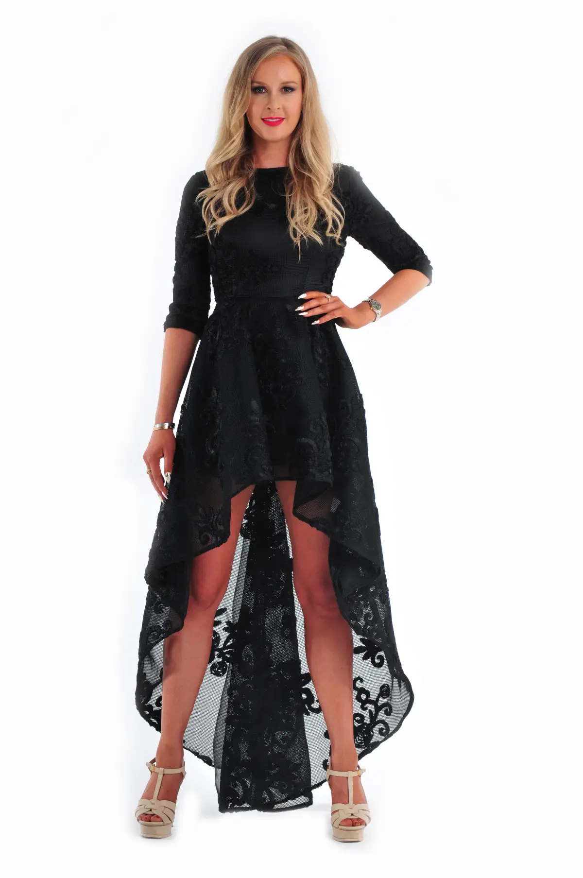 Asilio Prisoner Queen Dress Black Size 10 - Image 1