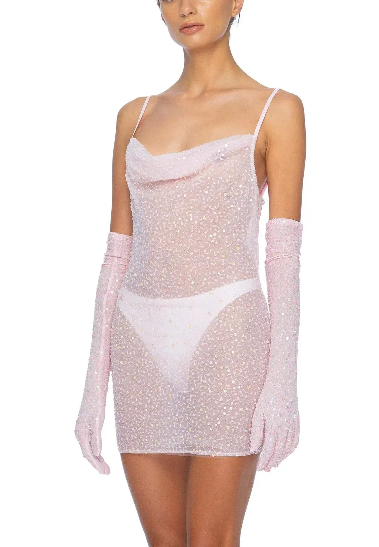 Dyspnea Ms Slinky Mini Dress Pussy Pink Size XS/Au 8  - Image 1
