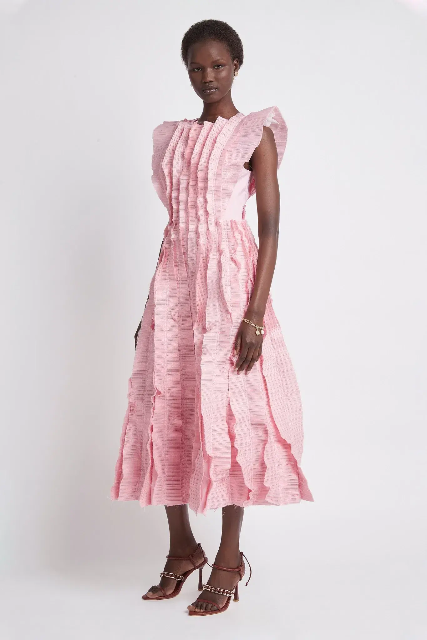 Aje Hybrid Midi Dress Pink Size 6 - Image 3