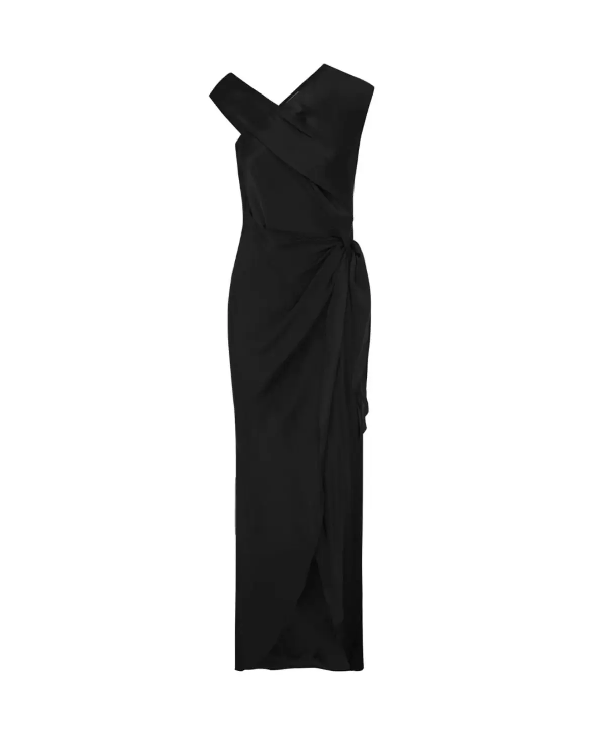 Bianca Spender Satin Crepe Deviation Gown Black Size 6 - Image 3