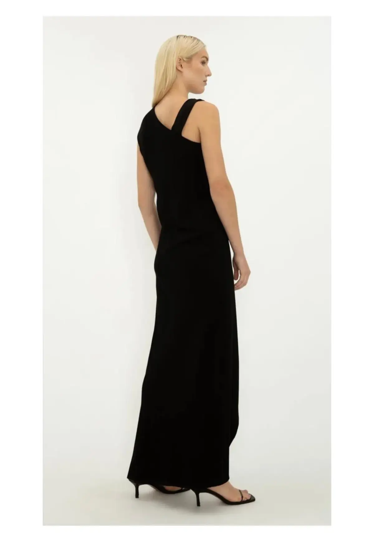 Bianca Spender Satin Crepe Deviation Gown Black Size 6 - Image 2