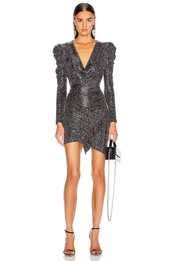 Iro LouLou Dress Sequins Size 8 - Image 2