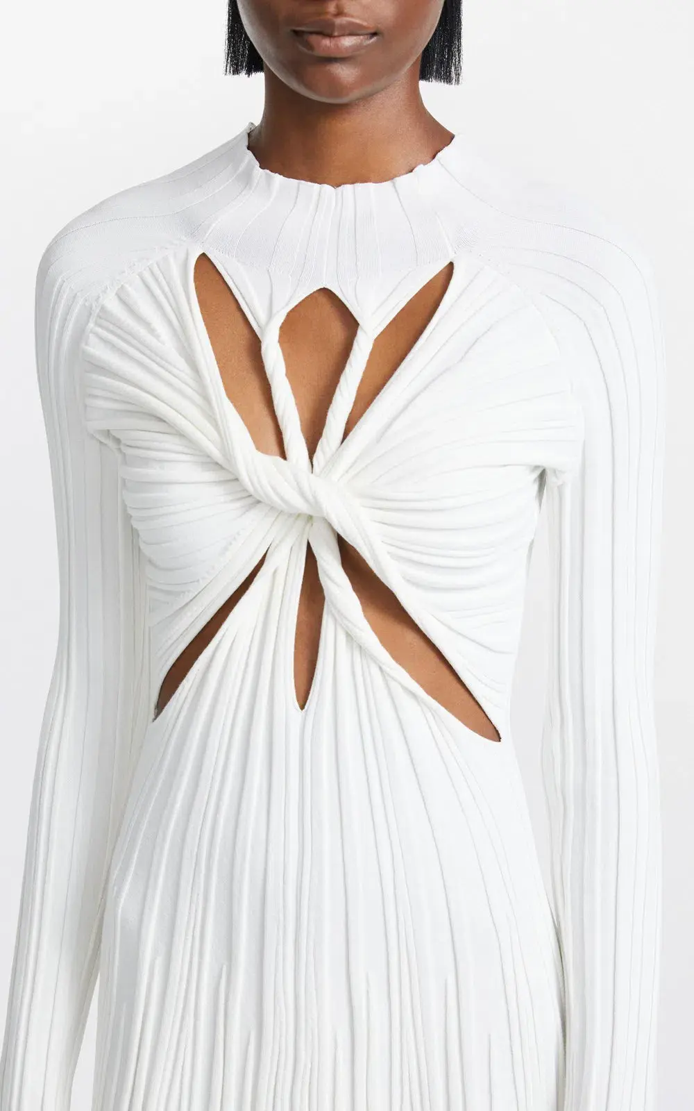 Dion Lee Lung Twist Dress White Size 8 - Image 3