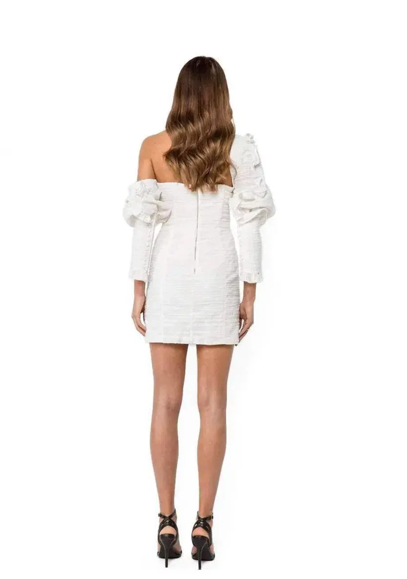 Asilio Asymmetric Mini Dress White size 6 for rent on The Volte - main image