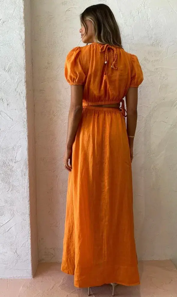 New Romantics Lavender Mist Maxi Dress Marigold Size 8  - Image 3