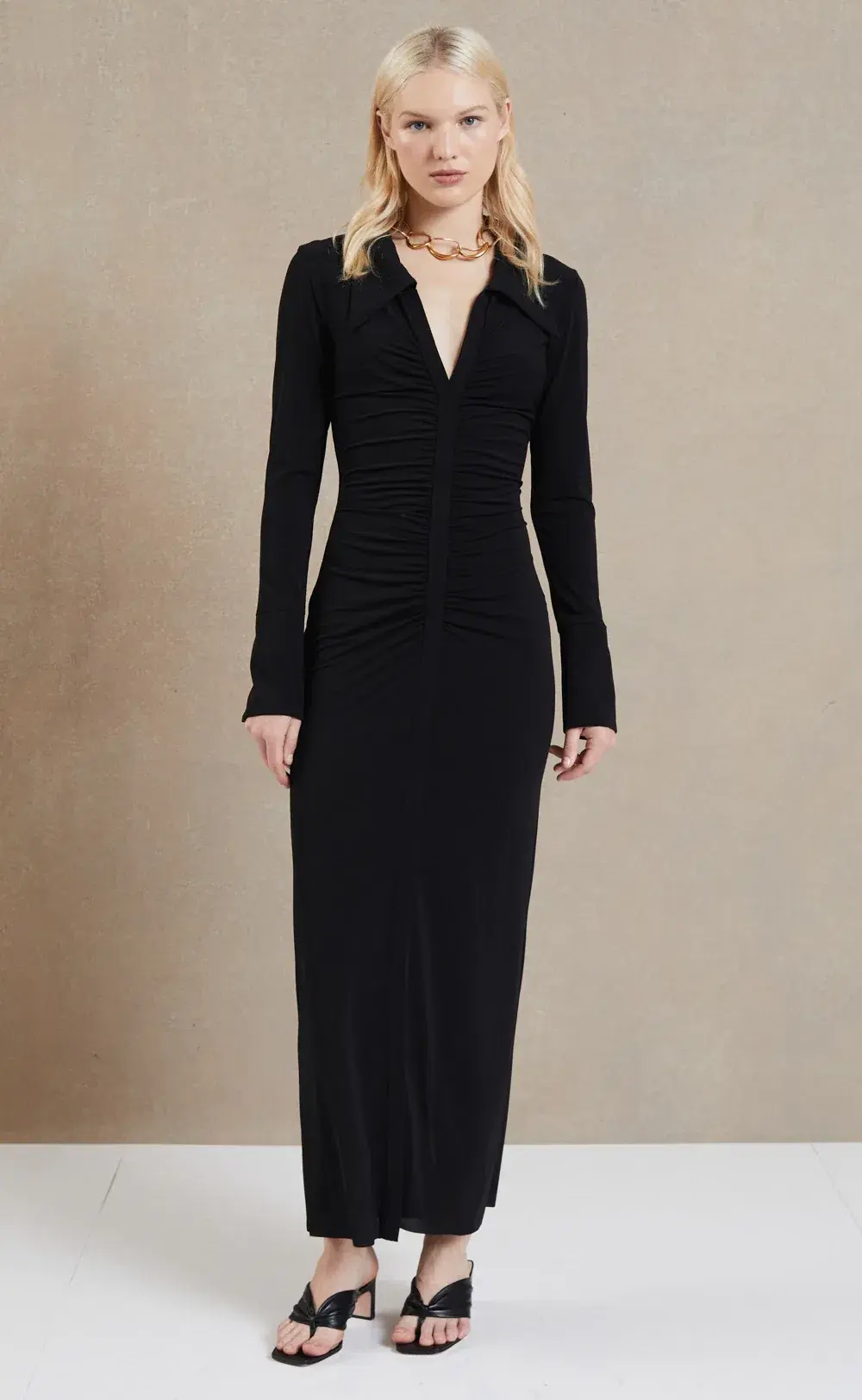 Bec and Bridge Sylvia LS Maxi Dress Black Size 16 - Image 1