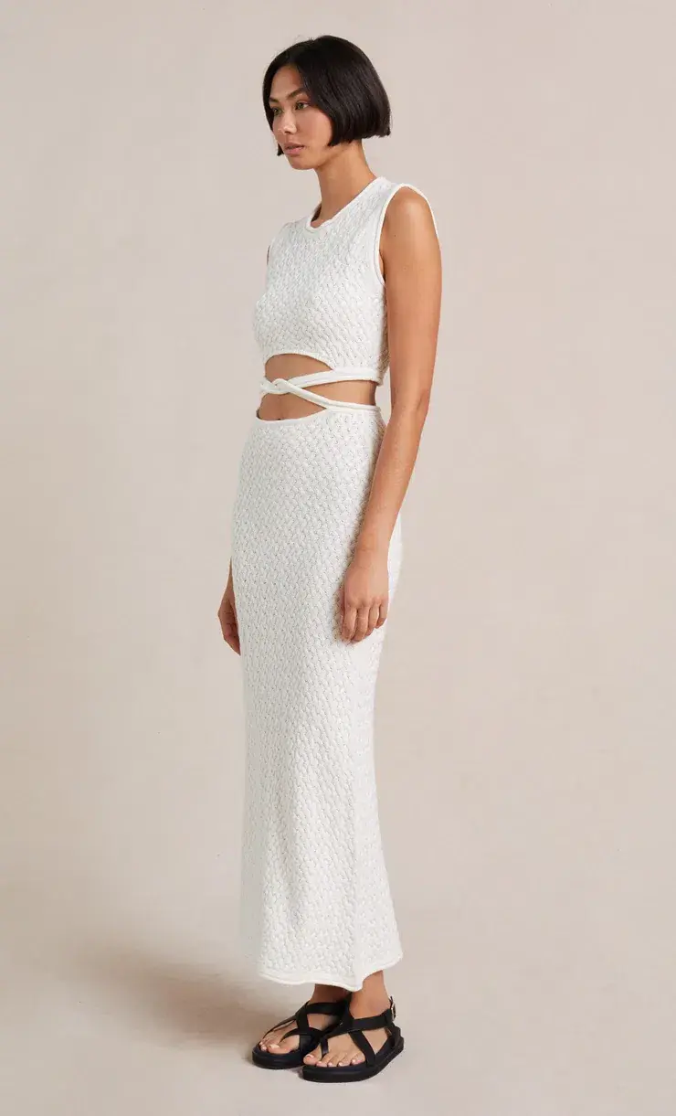 Bec & Bridge Effie Knit Cut Out Dress White Size 8  - Image 2