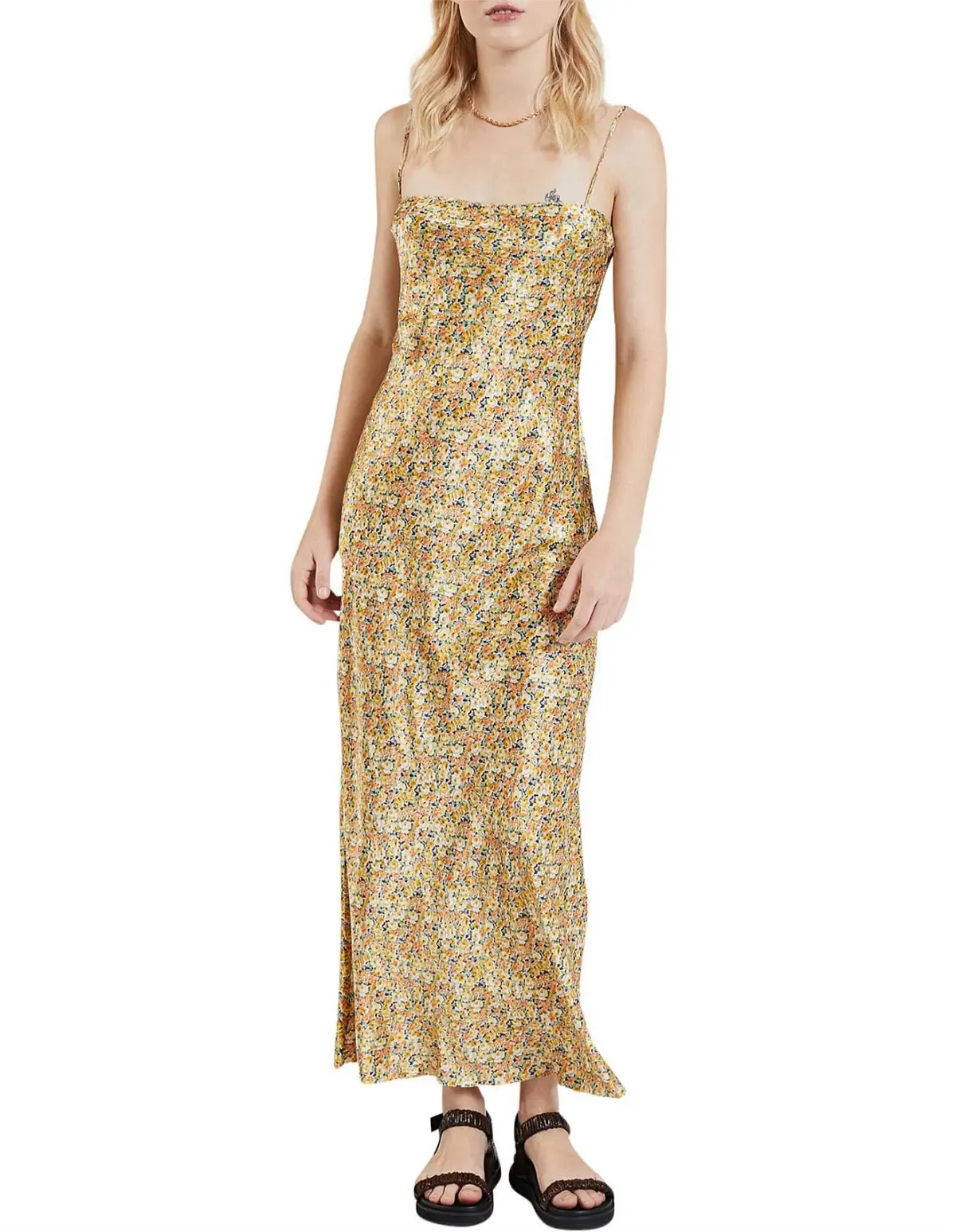 Bec & Bridge Golden Fields Maxi Dress Gold Size 12  - Image 1