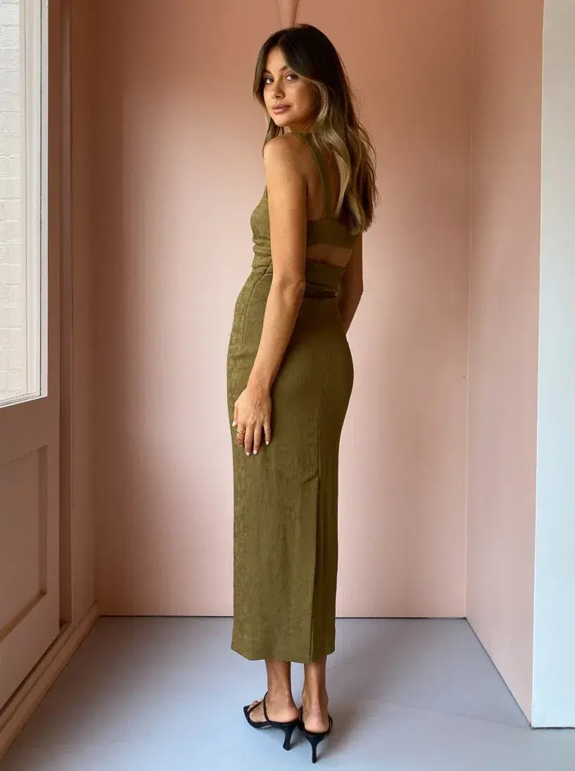 Shona Joy Simone Dress Green Size 10 - Image 3