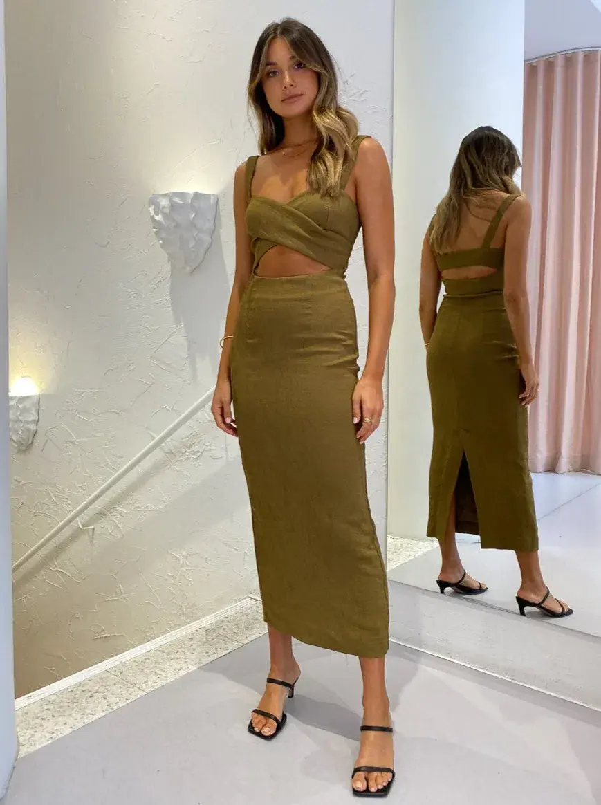 Shona Joy Simone Dress Green Size 10 - Image 1