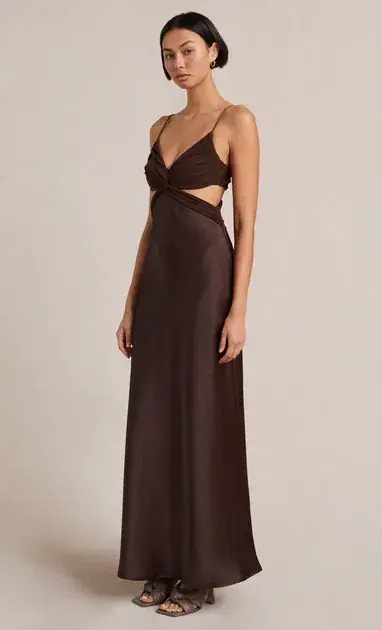 Bec & Bridge Nadia Twist Maxi Dress Brown Size 8 - Image 2