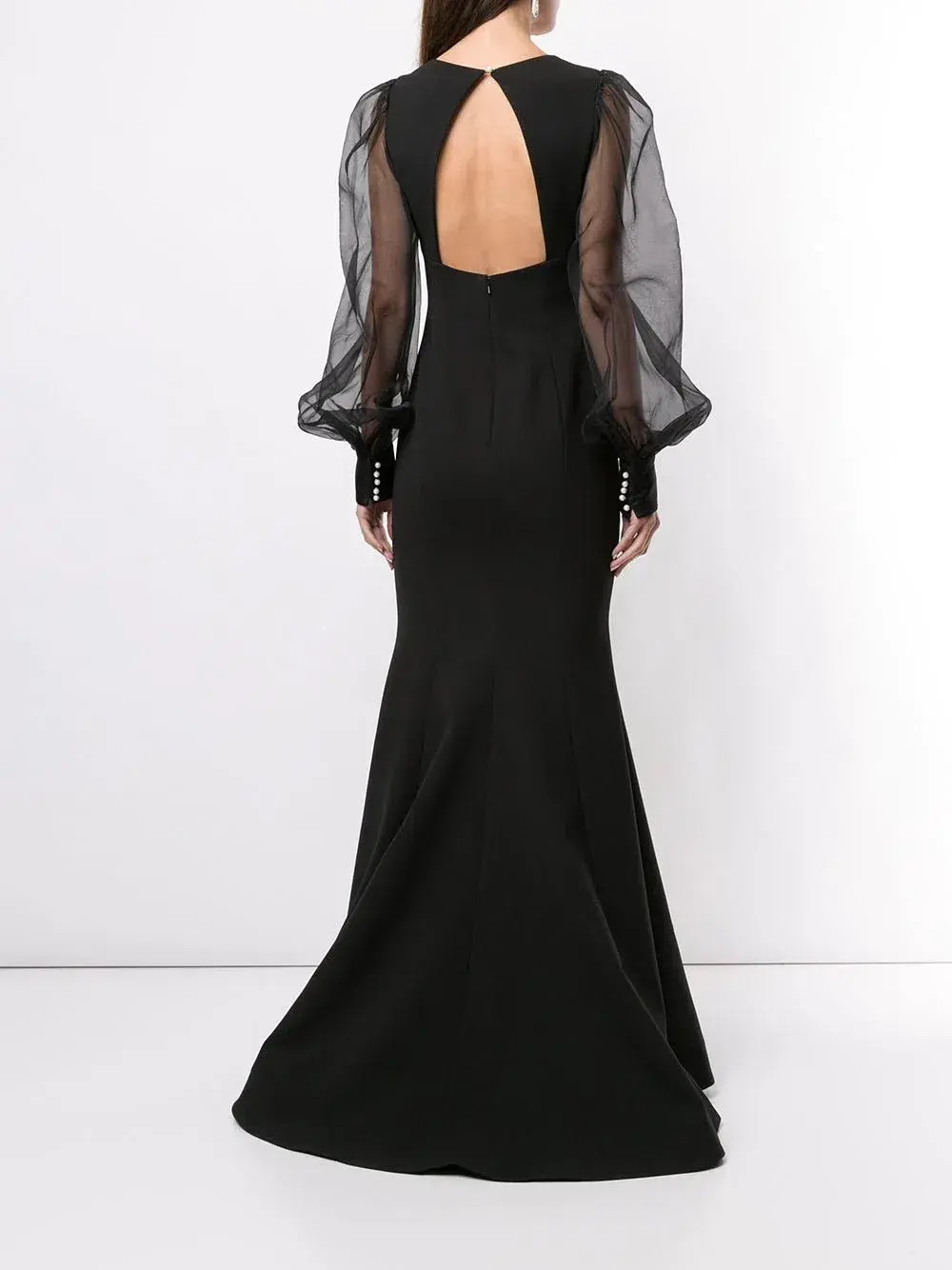 Rebecca Vallance Barbie Cut Out Gown Black Size 8 for rent on The Volte - main image