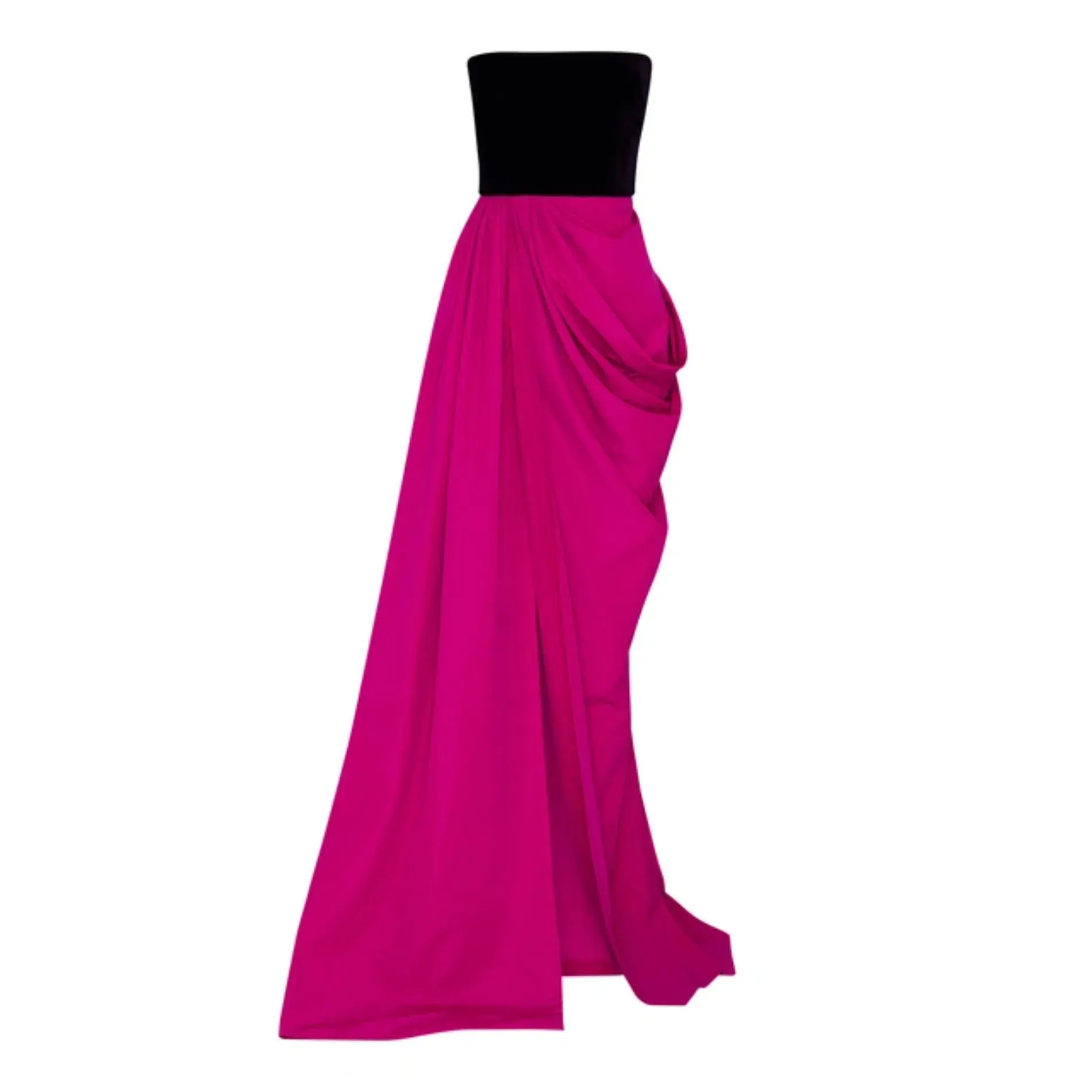 Alex Perry Jude Strapless Draped Taffeta Gown Pink Size 6 - Image 2