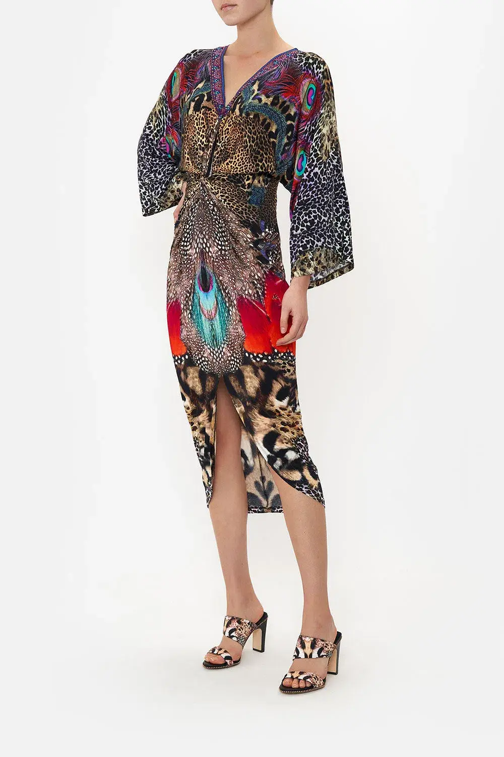 Camilla Xanadu Rising Long Split Front Twist Dress Print XXXL - Image 2