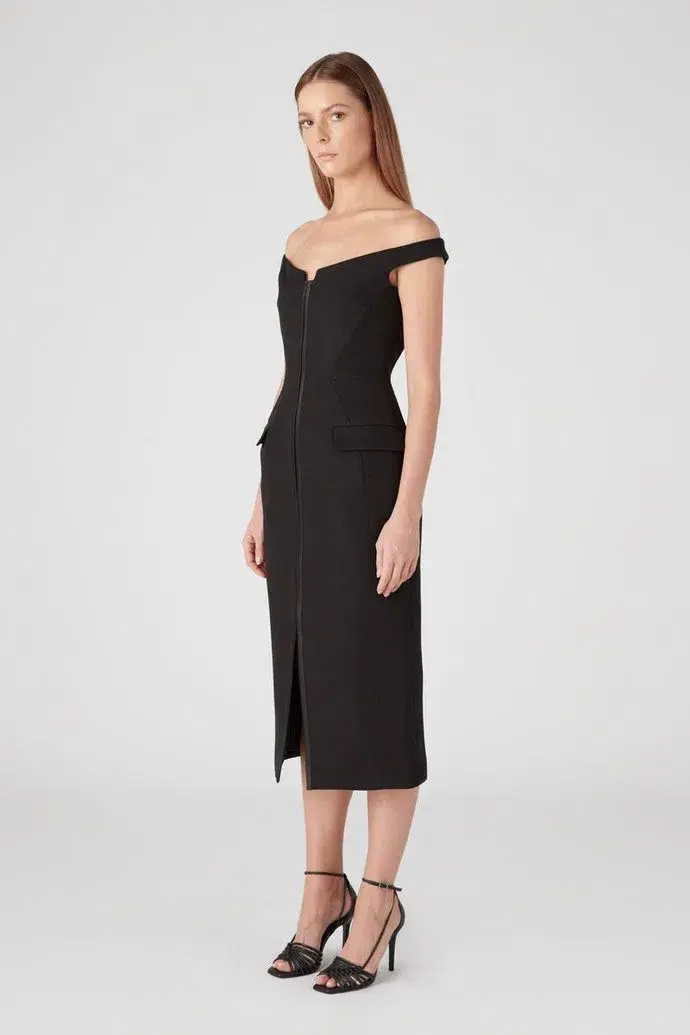 Camilla & Marc Cetara Dress Black Size 6 for rent on The Volte - main image