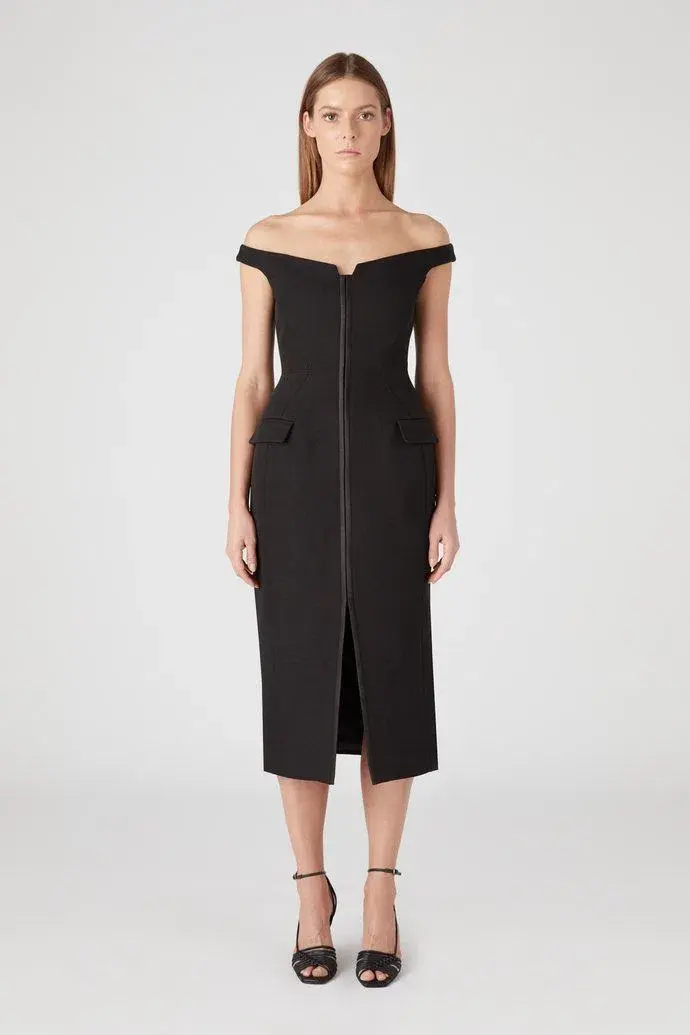 Camilla & Marc Cetara Dress Black Size 6 for rent on The Volte - main image