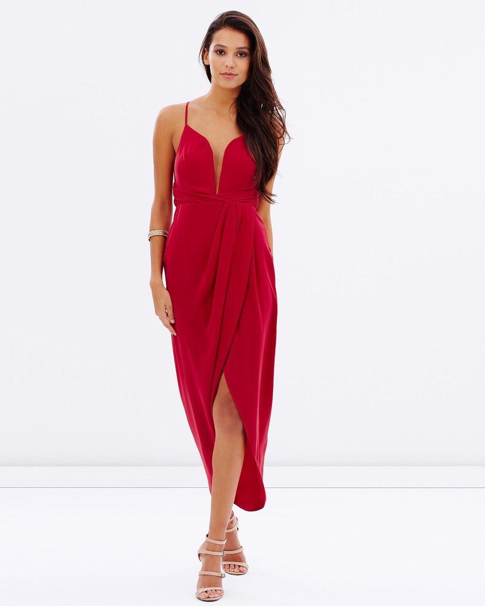 Shona Joy Plunged Cross Back Dress Size 6 - Image 3