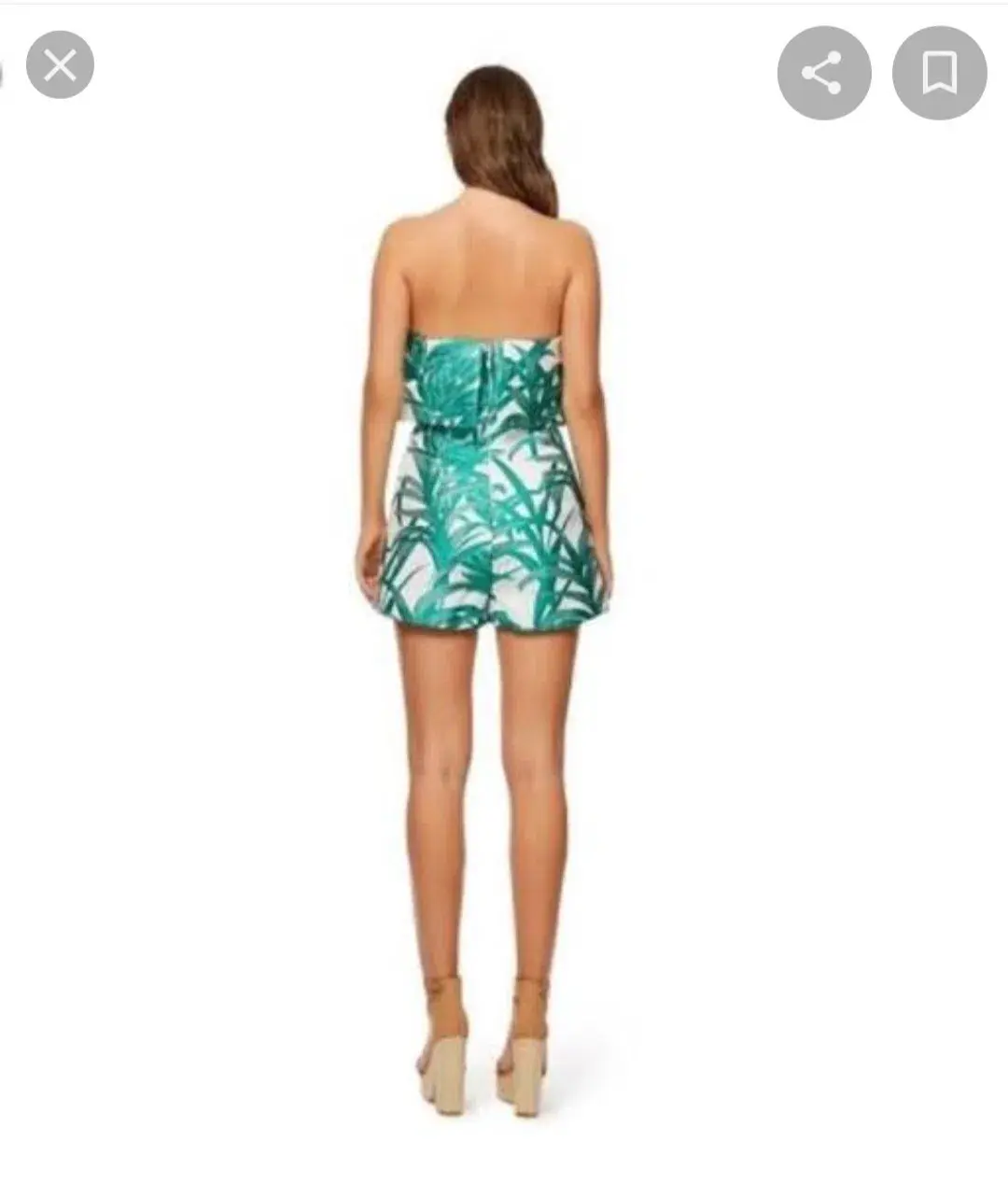 Kookai Palm Cove Playsuit Print Size 6 for rent on The Volte - main image