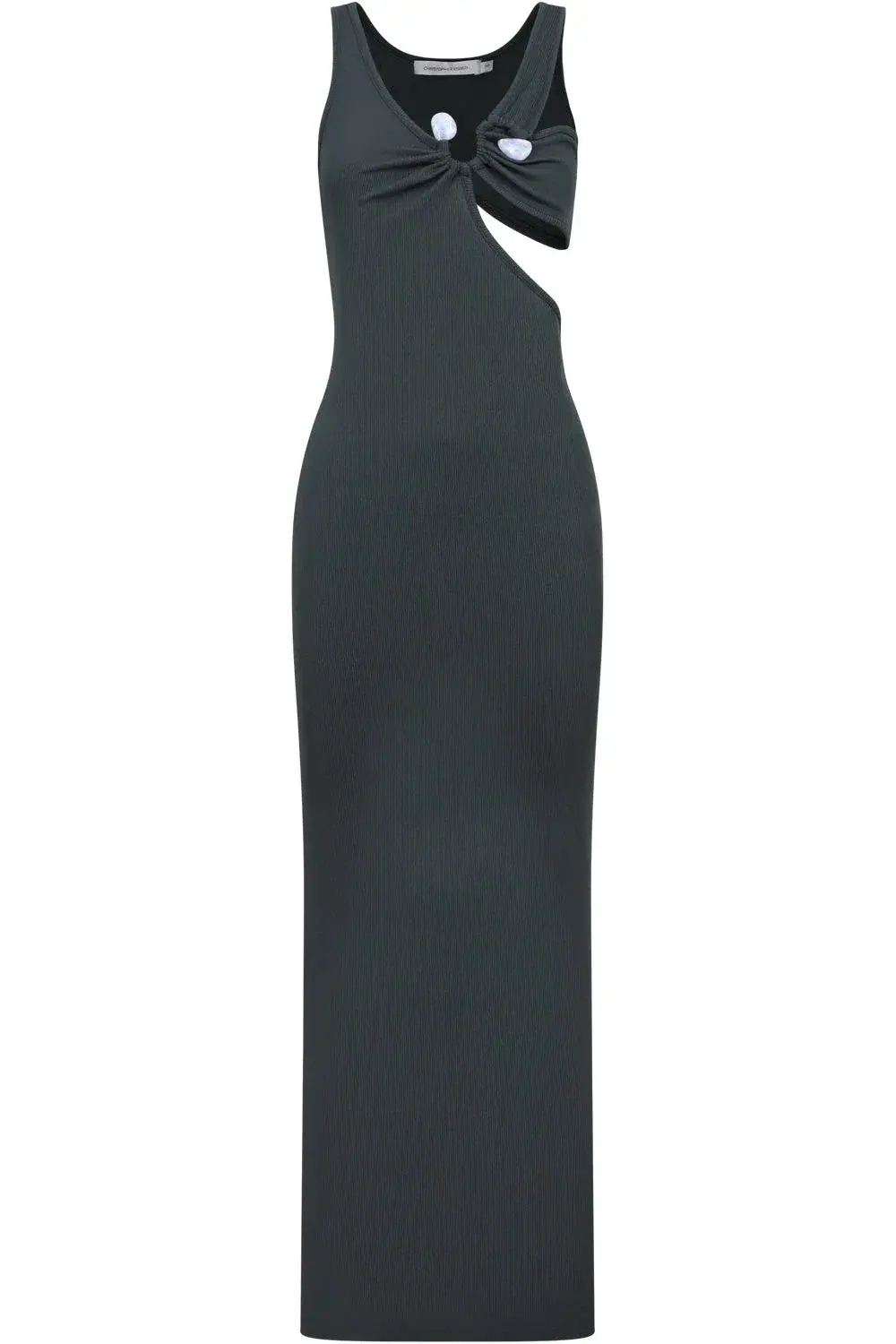 Christopher Esber Disconnect S Buckle Split Dress Green Size 8 for rent on The Volte - main image