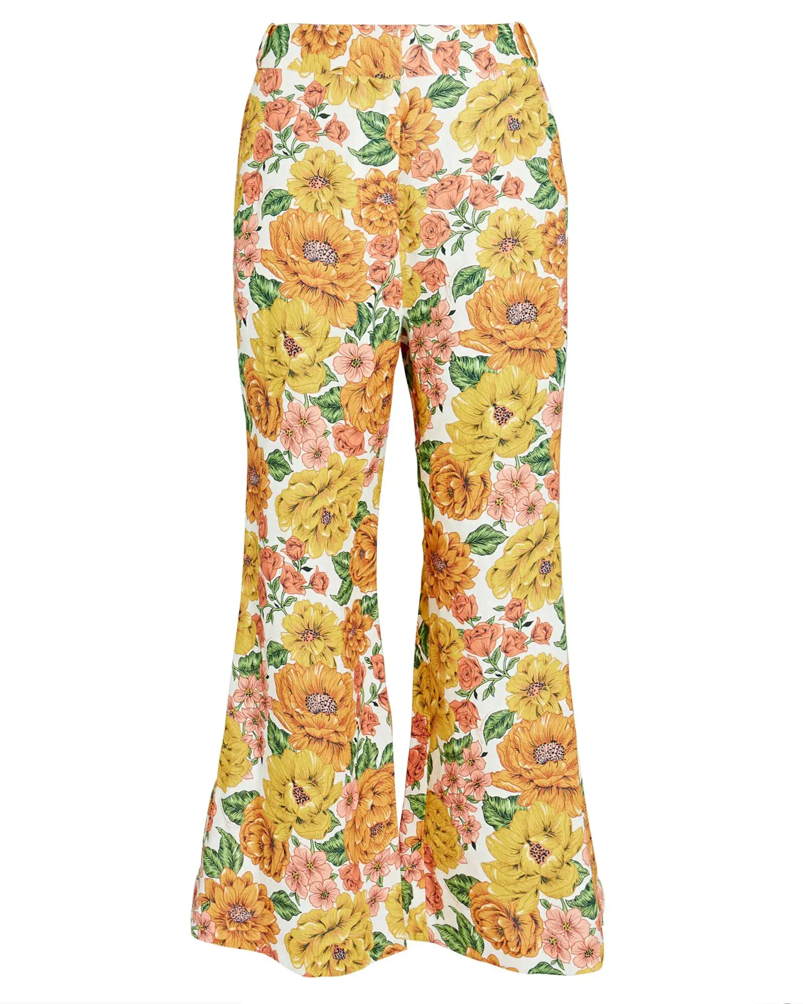 Zimmermann Poppy Frill Neck Crop Top and Cropped Flare Pants Set Print Size 0/Au 8 - Image 6