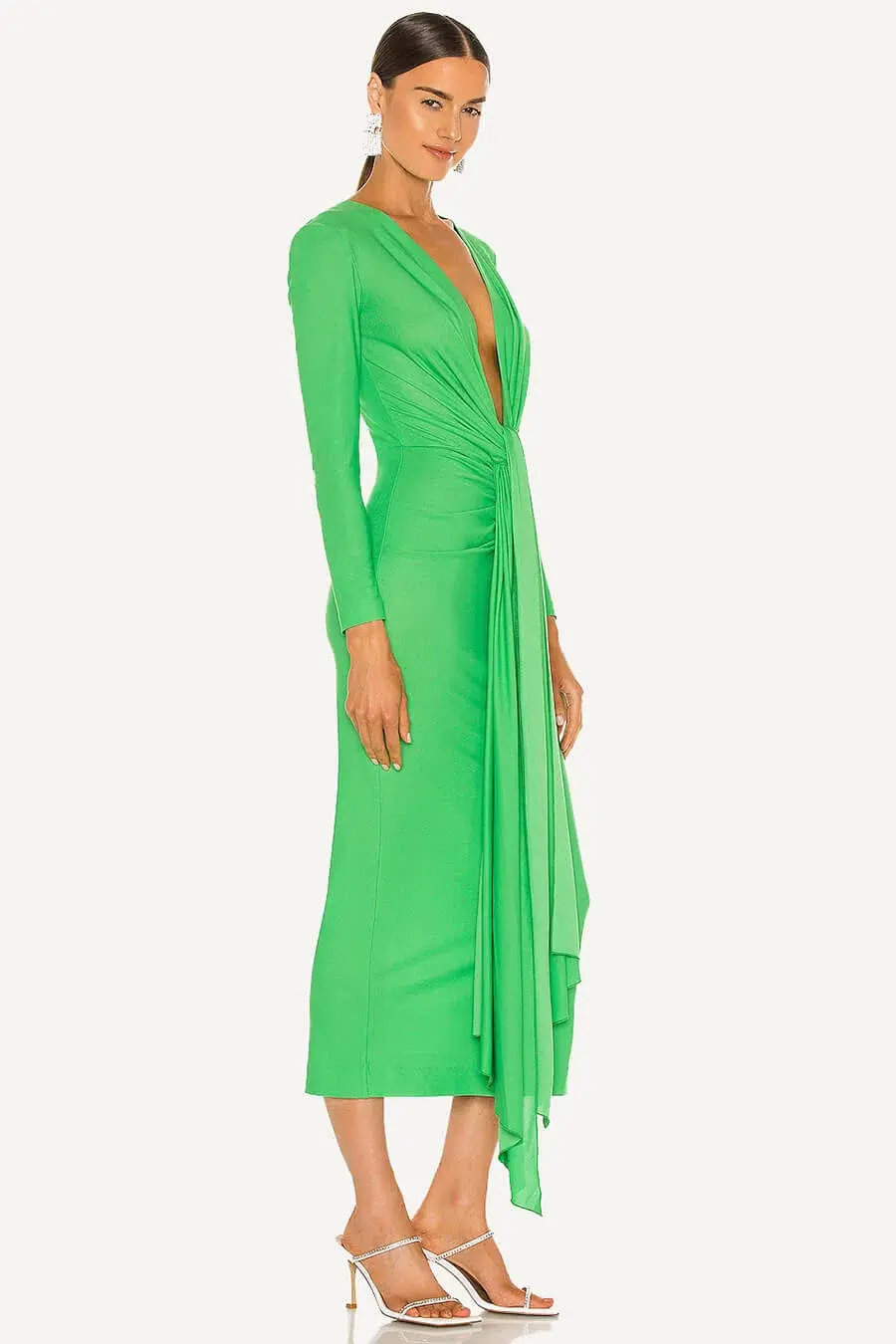 Solace London Lorena Midi Dress Green Size 8 - Image 1