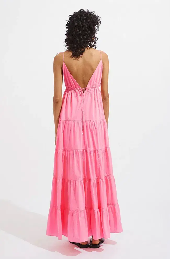 Steele Camellia Dress Neon Pink Size M - Image 4
