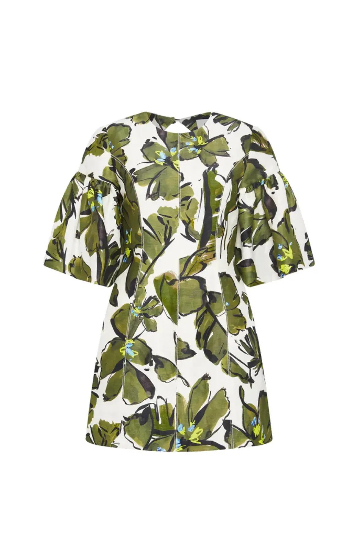 Aje Oasis Olive Leaf Dress Print Size 8 - Image 4