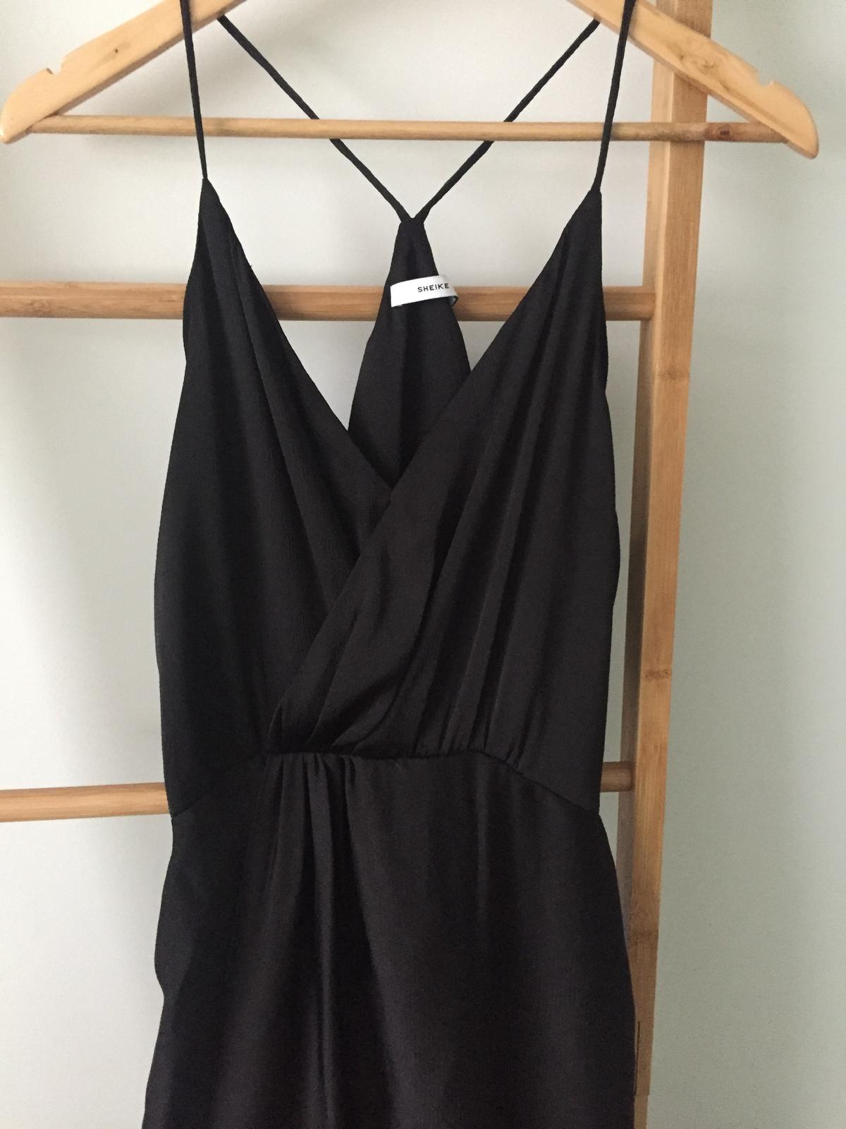 Sheike Black Asymmetrical Dress Size 14 - Image 2