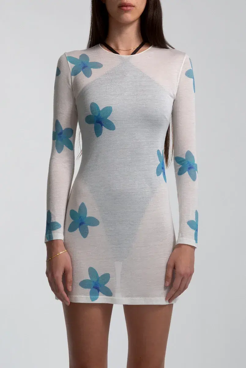 Tank Air Plumeria Mini Dress Print Size 6 - Image 4