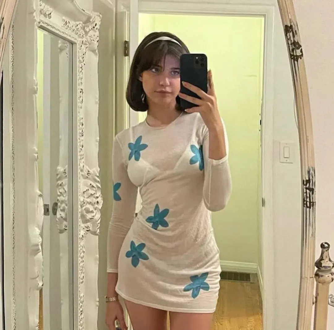 Tank Air Plumeria Mini Dress Print Size 6 for rent on The Volte - main image