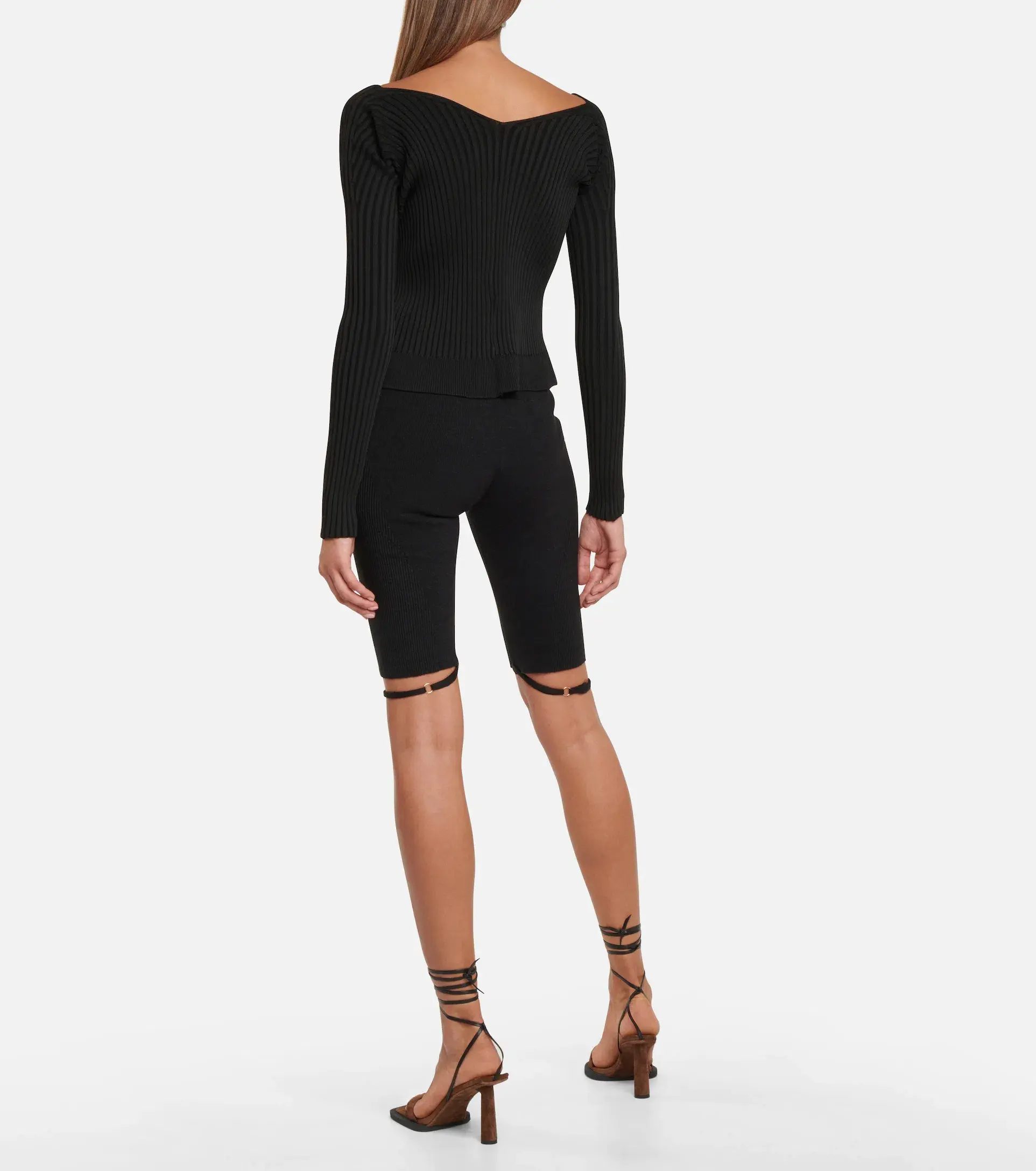 Jacquemus La Maille Pralù Longue Cardigan Black Size 6 - Image 6