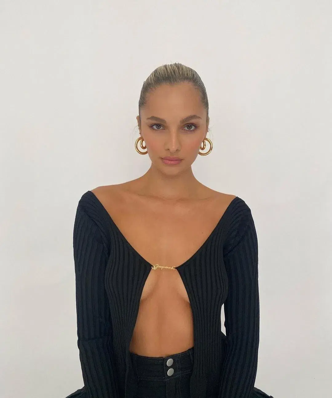 Jacquemus La Maille Pralù Longue Cardigan Black Size 6 - Image 5