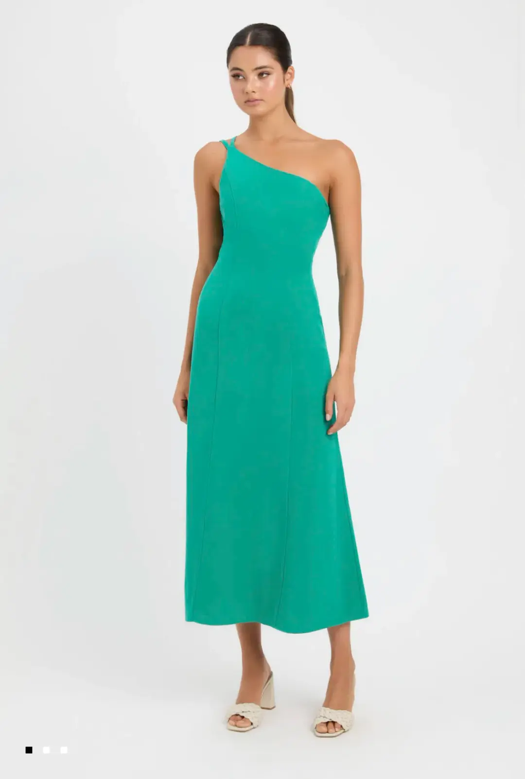 Kookai Clarisa Tie Midi Dress Green Size 10 for rent on The Volte - main image