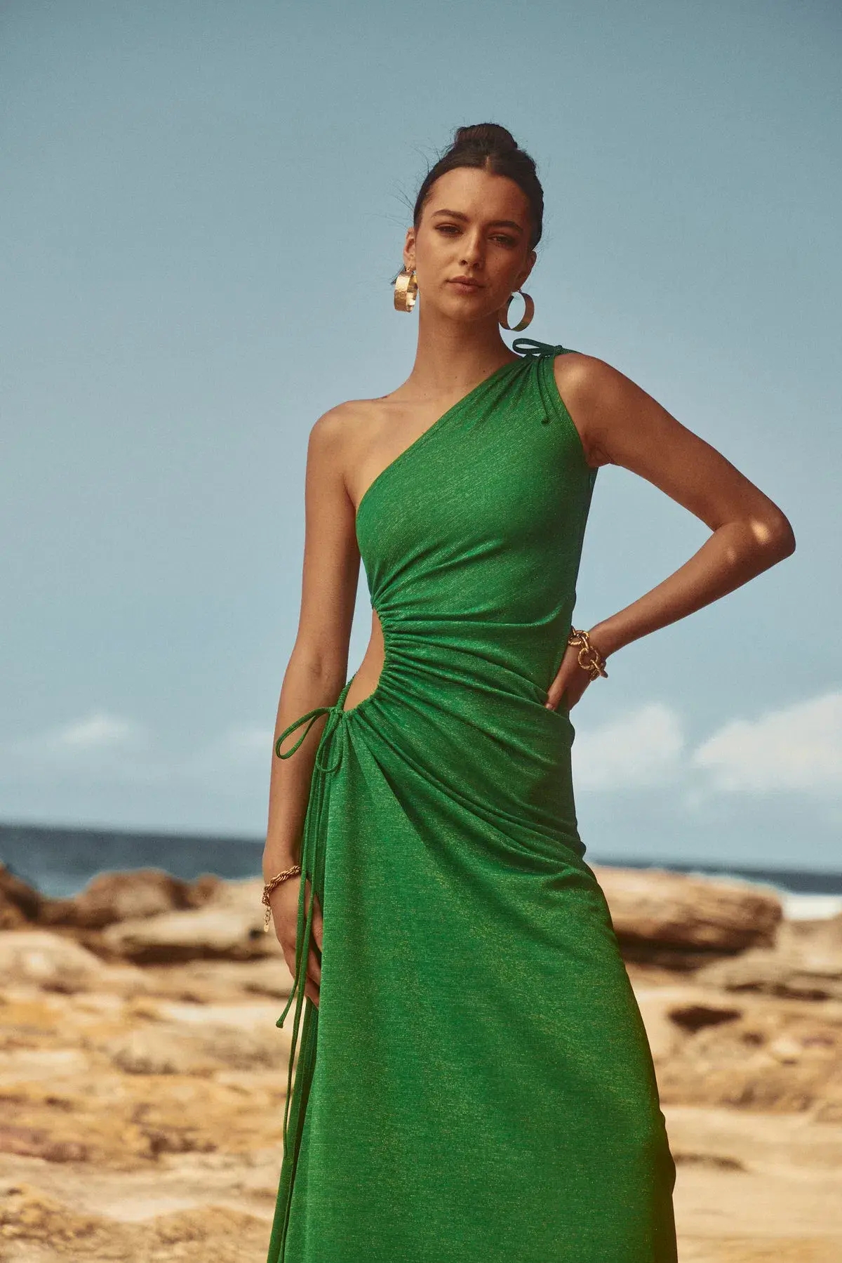 Sonya Moda Nour Maxi Dress Green Size 10 - Image 4