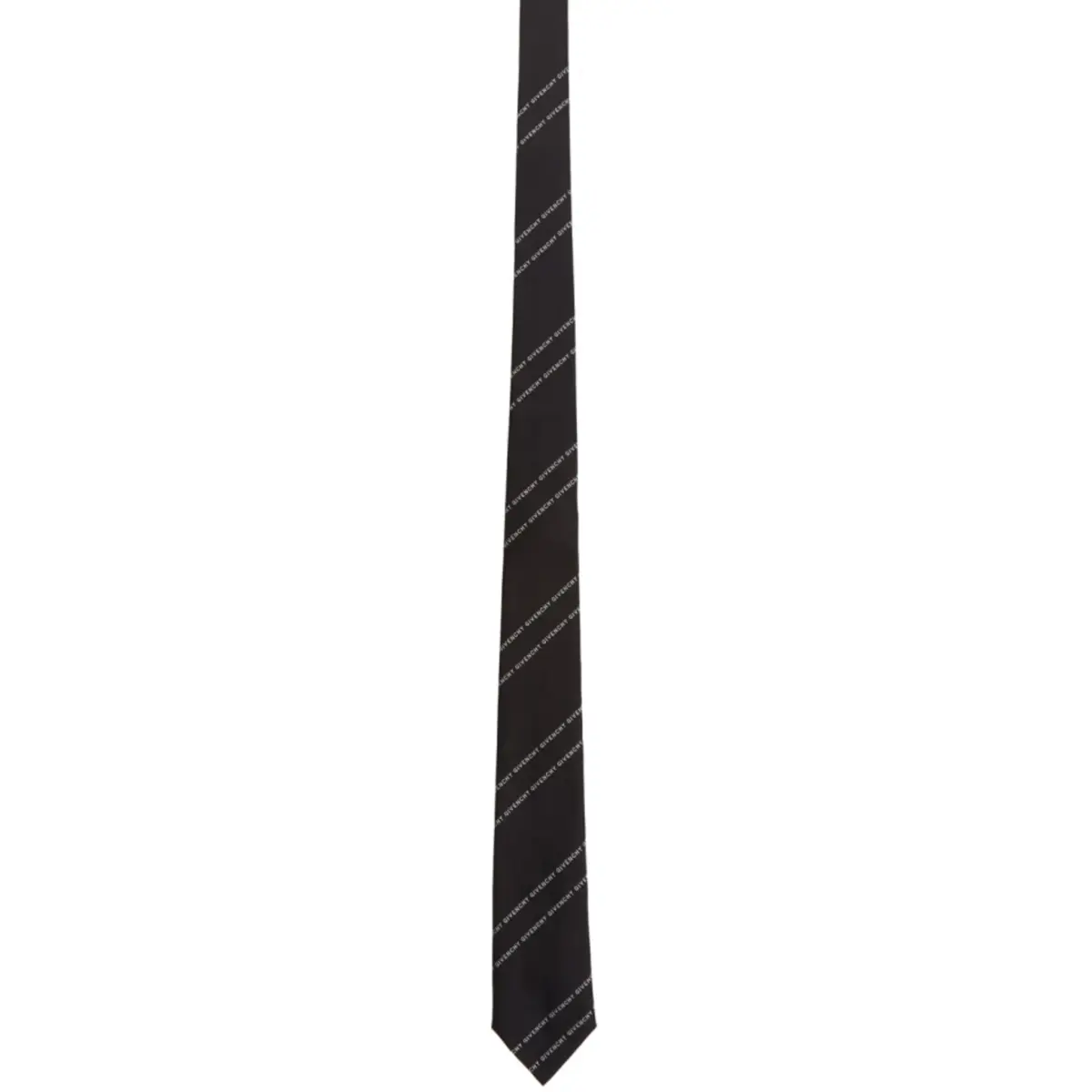 Givenchy Silk Pinstripes Tie Black and White - Image 2