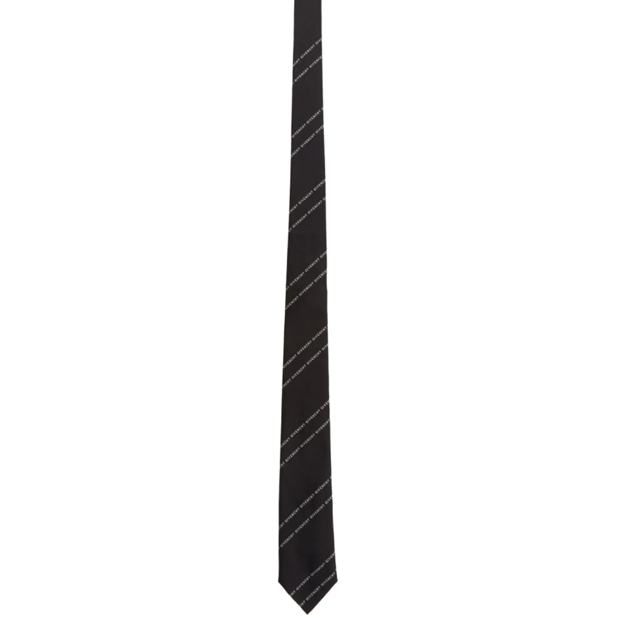 Givenchy Silk Pinstripes Tie Black and White - Image 2