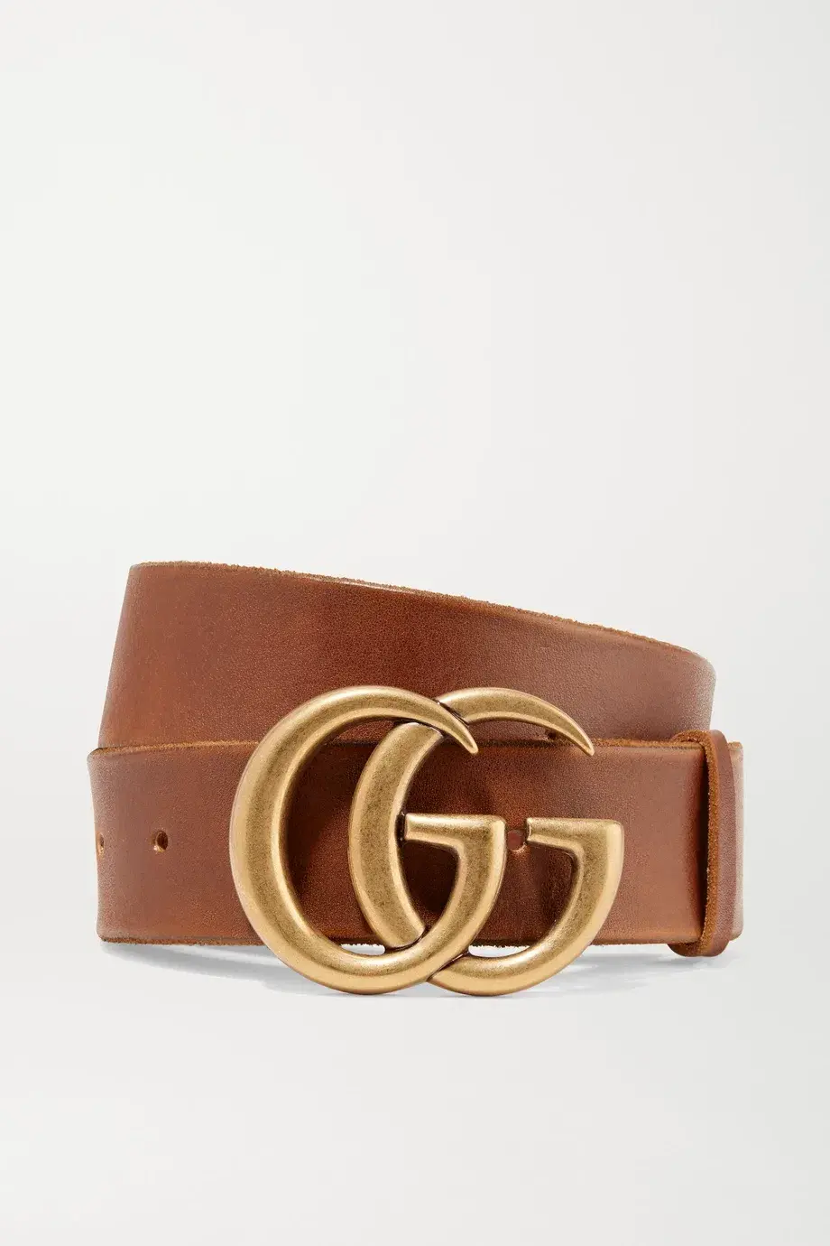 Gucci Double G Buckle Leather Belt Brown - Image 1