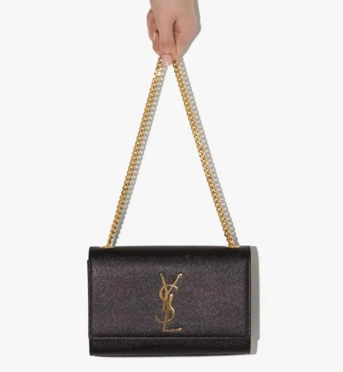 Saint Laurent Kate Textured Leather Handbag Black - Image 4