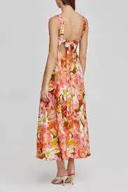 Acler Tate Midi Dress Floral Size 6  - Image 2