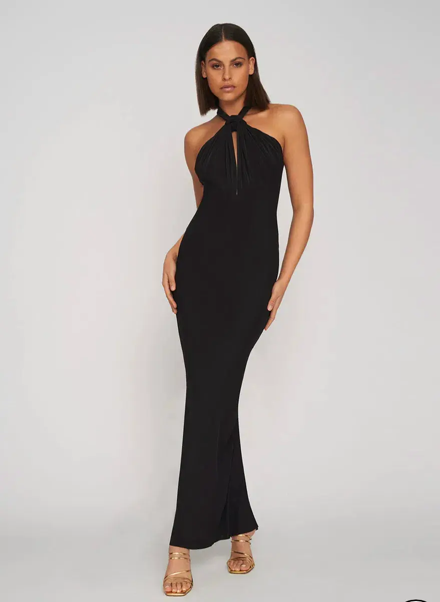 By Johnny Slip Knot Dress Black Size 8  for rent on The Volte - main image