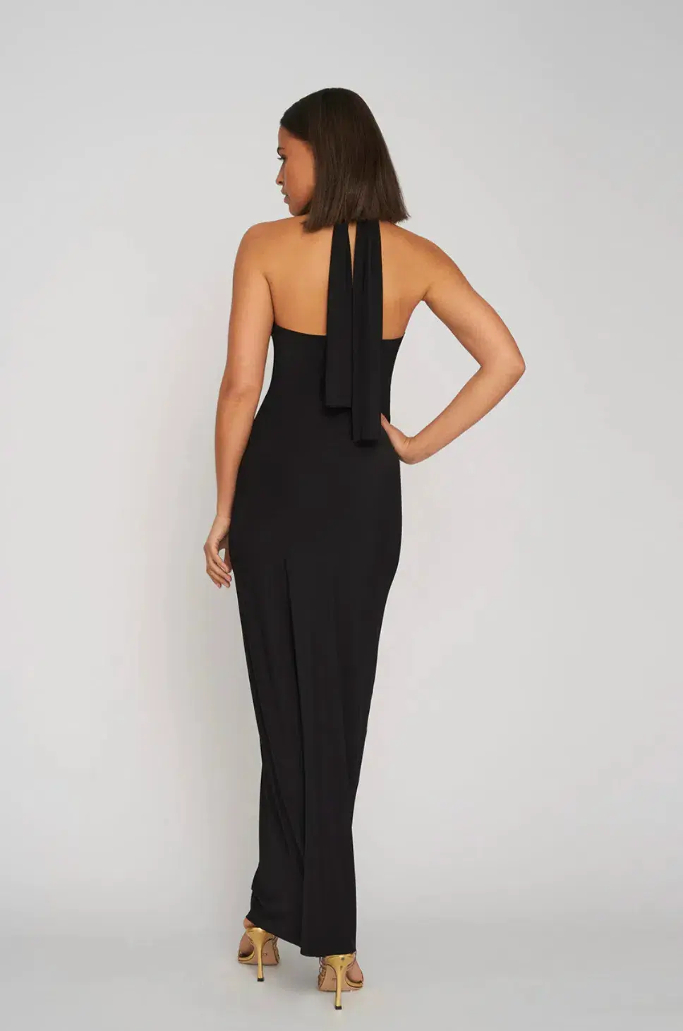 By Johnny Slip Knot Dress Black Size 8  for rent on The Volte - main image